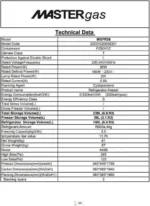 ⁦ماستر جاز - ثلاجة بلت-ان تلبيس كامل 239 لتر - مانع التجمد - البابين قابلين للتغير عكس - لمبة داخلية - مساحة تخزين كبيرة - اللون ابيض - MGFR36⁩ - الصورة ⁦2⁩