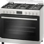 بوش - فرن غاز شبك ثقيل , قائم بذاته , 90 × 60 , ستانلس / اسود - HGW3ASQ59M