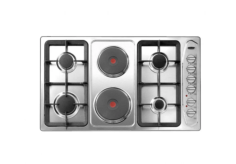 1698252808740929756_53693.webp كلفنيتور - سطح بلت ان 6 عيون منها 4 عيون غاز + 2 كهرباء حجر 90سم استيل - KRBH-ASCLHPO-1942/X - الصورة 1