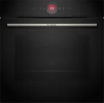 بوش - فرن بلت إن – 60×60 سم، 14 وظيفة، 71 لتر، أسود، تنظيف بالبخار، تحكم ذكي، سلسلة 8 - HBG7341B1M