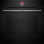 بوش - فرن بلت إن – 60×60 سم، 14 وظيفة، 71 لتر، أسود، تنظيف بالبخار، تحكم ذكي، سلسلة 8 - HBG7341B1M