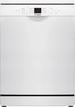 بوش - غسالة صحون قائمة بذاتها بعرض 60 سم – أبيض عدد البرامج 6 - خيارات تشغيل إضافية خيار VarioSpeed, خيار HygienePlus, التجفيف الفائق Extra dry - نظام التجفيف تسخين داخلي - SMS26DW00T