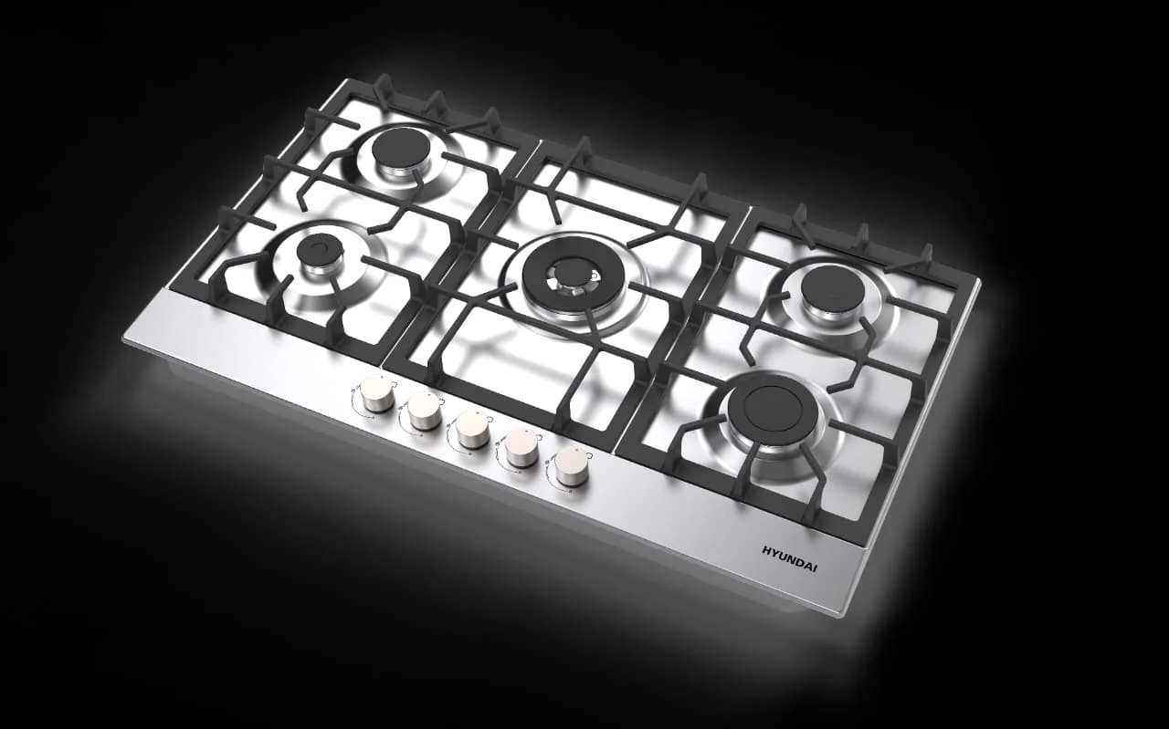 24f86da5-a559-4d20-bd38-104535a438fa.webp هيونداي - سطح 5 شعلات غاز (شعلة ثلاثيه) شبك من المعدن (ثقيل) خاصية الاشعال الذاتي صمام أمان كامل - مفاتيح للتحكم أمامية - HY-TG90SF - الصورة 1