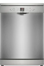 بوش - غسالة صحون قائمة بذاتها بعرض 60 سم -  عدد البرامج 6 -  نظام التجفيف مبادل حراري – سيلفر إينوكس مقاوم لبصمات الأصابع - SMS4HMI65M