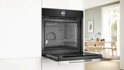 ⁦بوش فرن مدمج 60 سم، 14 وظيفة، 71 لتر، أسود، تنظيف بالبخار - HBG756CB1M⁩ - الصورة ⁦6⁩