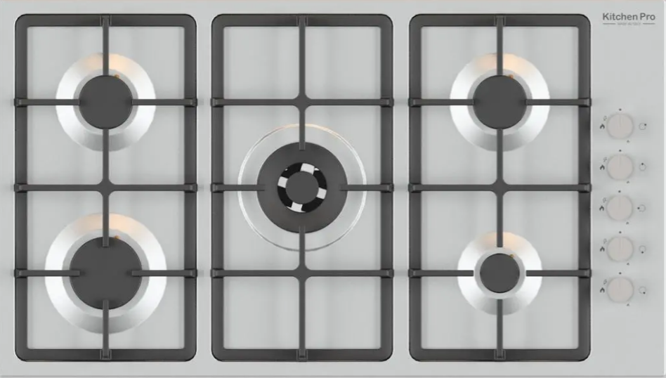2MCGVYL93s1SZ9jtoD4UmgOowWpU9vybXb8Zt9GW.webp كتشن برو - سطح 5 شعلات غاز استيل شبك هيفي ديوتى 90 سم – مفاتيح جانبية - اشعال ذاتي - صمام امان - KP902H/GA - الصورة 1