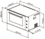 ⁦ماستر جاز - فرن بلت ان 90*50 سم ايطالي - البرامج 9 وظائف - التحكم بالمفتاح - سعة الفرن 90 لتر - مروحة - سيخ شواية الدجاج - صينية - شبك - امان كامل - التردد 60/50 هرتز - O94E9MX⁩ - الصورة ⁦4⁩