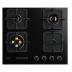 ⁦روبام ROBAM - سطح غاز زجاج اسود مقاوم للكسر ب 4 شعلات نحاس مقاس 60 سم موديل B420⁩ - الصورة ⁦3⁩