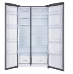 ⁦ثلاجة دولابي هيونداي سلفر بابين  دولابي جنبا الى جنب  اللون سلفر  الحجم : 17.2 قدم  السعة : 488 لتر  - HY-FS480⁩ - الصورة ⁦2⁩