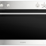 بومبي - فرن غاز مدمج 90 سم 4 مفتاح - السعة 131 لیتر 2 مفتاح لتشغیل الغاز من الأعلى والأسفل 3 مروحة توزیع الحرارة -باب هيدرولیك ايطالي - PO90GF3