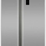 ثلاجة دولابي هيونداي سلفر بابين  دولابي جنبا الى جنب  اللون سلفر  الحجم : 17.2 قدم  السعة : 488 لتر  - HY-FS480