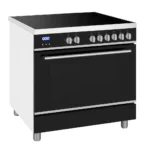 ماستر جاز - فرن كامل ديجيتال – 5 عيون كهرباء (2 عين مزدوجة 120 لتر ) 9 برامج مختلفة للطهي سطح زجاج سيراميك أسود أمان كامل للاستخدام 2 مروحة داخلية لتوزيع الحرارة – 90 سم F905VC