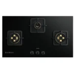 ⁦روبام ROBAM - سطح غاز روبام زجاج اسود مقاوم للكسر ب 3 شعلات نحاس مقاس 90 سم موديل B320⁩ - الصورة ⁦2⁩