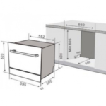 ⁦ماستر جاز - غسالة أواني بلت ان مدمجة - أستيل - 7 برامج - 2 رفوف - نظام تعقيم بالآزون - مروحة للتجفيف - MGDWIB/S⁩ - الصورة ⁦2⁩