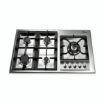 فولجور - 5 شعلات ( 4 مفرد , 1 دبل جانبي ) امان كامل حديد ثقيل اللون : فضي فولاذ مقاوم للصدأ المقاس : عرض 90 سم بلد المنشأ : إيطاليا - 11-FUBOX901