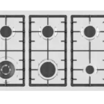 بولم - سطح بلت ان 6 شعلات غاز منها شعلة مزدوجة جانبية صناعة ايطالية 90 سم - B90-645X