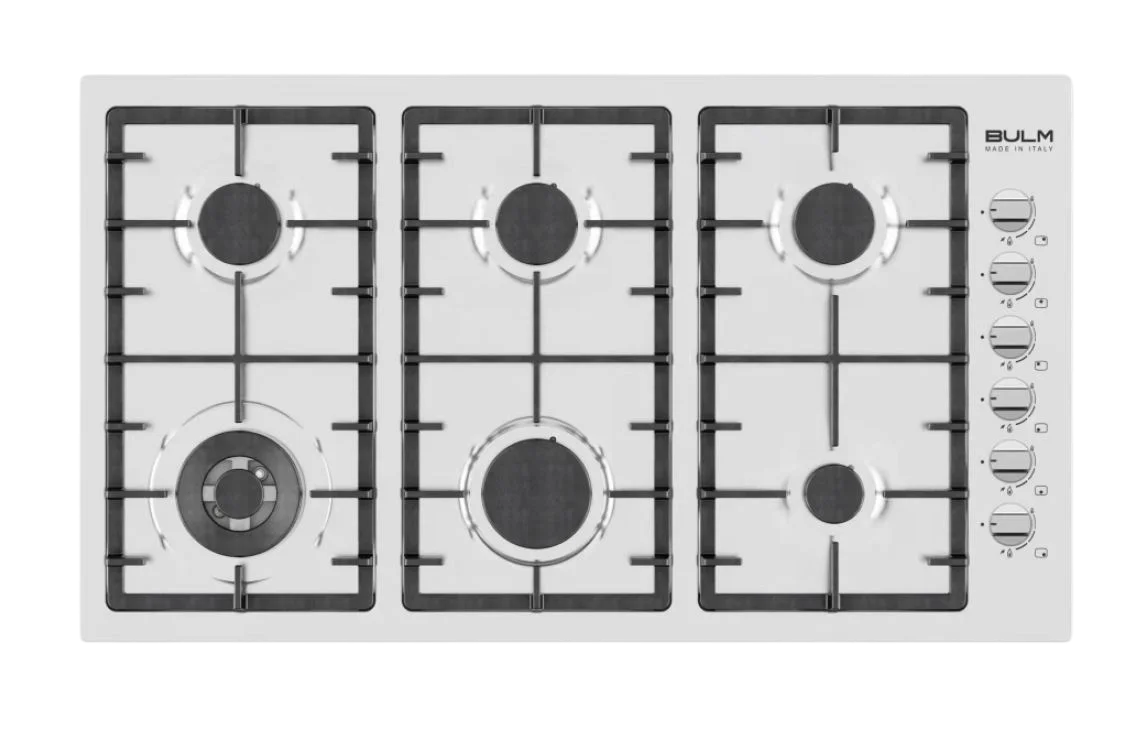 B90-645X.webp بولم - سطح بلت ان 6 شعلات غاز منها شعلة مزدوجة جانبية صناعة ايطالية 90 سم - B90-645X - الصورة 1