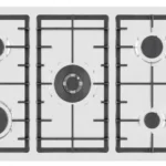 بولم - سطح بلت ان 5 شعلات غاز منها شعلة مزدوجة في الوسط صناعة ايطالية 90 سم - B95-565X