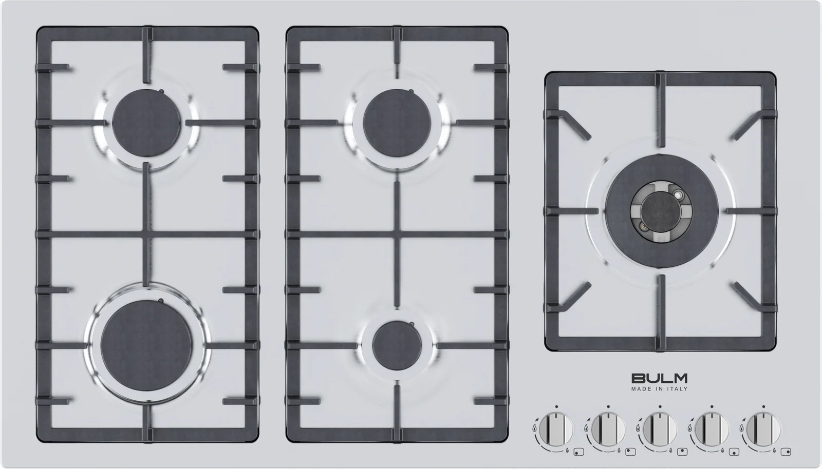B95-901X.webp بولم - سطح بلت ان 5 شعلات غاز منها شعلة مزدوجة جانبية صناعة ايطالية 90 سم - B95-901X - الصورة 1