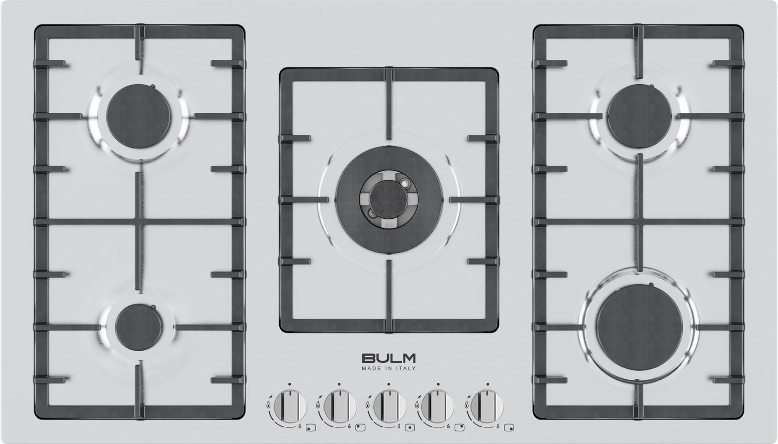 B95-902X.webp بولم - سطح بلت ان 5 شعلات غاز منها شعلة مزدوجة في الوسط صناعة ايطالية 90 سم - B95-902X - الصورة 1