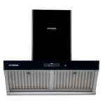 هيونداي - شفاط حرف تي مائل قوه 1300م/3 - H انتلجنت يعمل بالذكاء الاصطناعي بالاوامر الصوتيه باللمس بالاشاره - فلاتر شرائح استيل ثلاثيه معمره صحن تجميع الزيوت 90 سم - HY-06