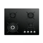 سطح MASTERgas ماستر جاز - بلت ان 60 سم ايطالي - زجاج سيراميك أسود - 1 عين ثلاثية - صمام أمام - إشعال ذاتي الكتروني - H64GBCX