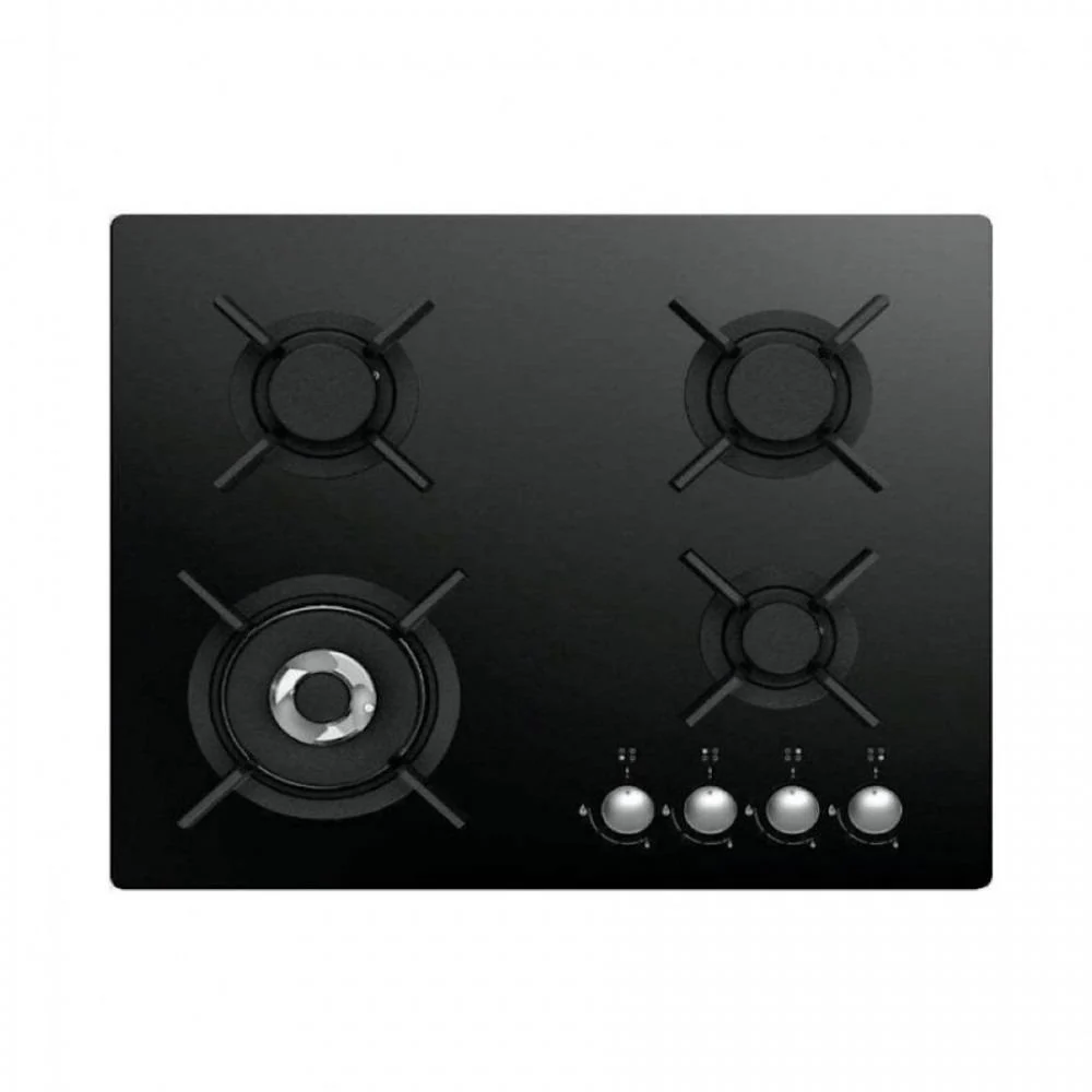 H64GBCX سطح MASTERgas ماستر جاز - بلت ان 60 سم ايطالي - زجاج سيراميك أسود - 1 عين ثلاثية - صمام أمام - إشعال ذاتي الكتروني - H64GBCX - الصورة 1