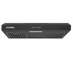 شفاط هيونداي كاست 90 سم أسود – أزرار تحكم، فلتر بافل سهل التنظيف، إضاءة LED، وقوة شفط 650 م³/ساعة – موديل HY-13