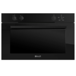 بولم BULM – فرن بلت إن غاز إيطالي 90 سم سعة كبيرة، واجهة باللون الأسود، باب داخلي سهل الإزالة، مقبض معدني أسود، مروحة توزيع حرارة لطهي متساوٍ، تصميم عملي للمطابخ الحديثة، صناعة إيطالية أصلية، بدون تركيب وضمان سنتين – موديل IT94GM-BNERO