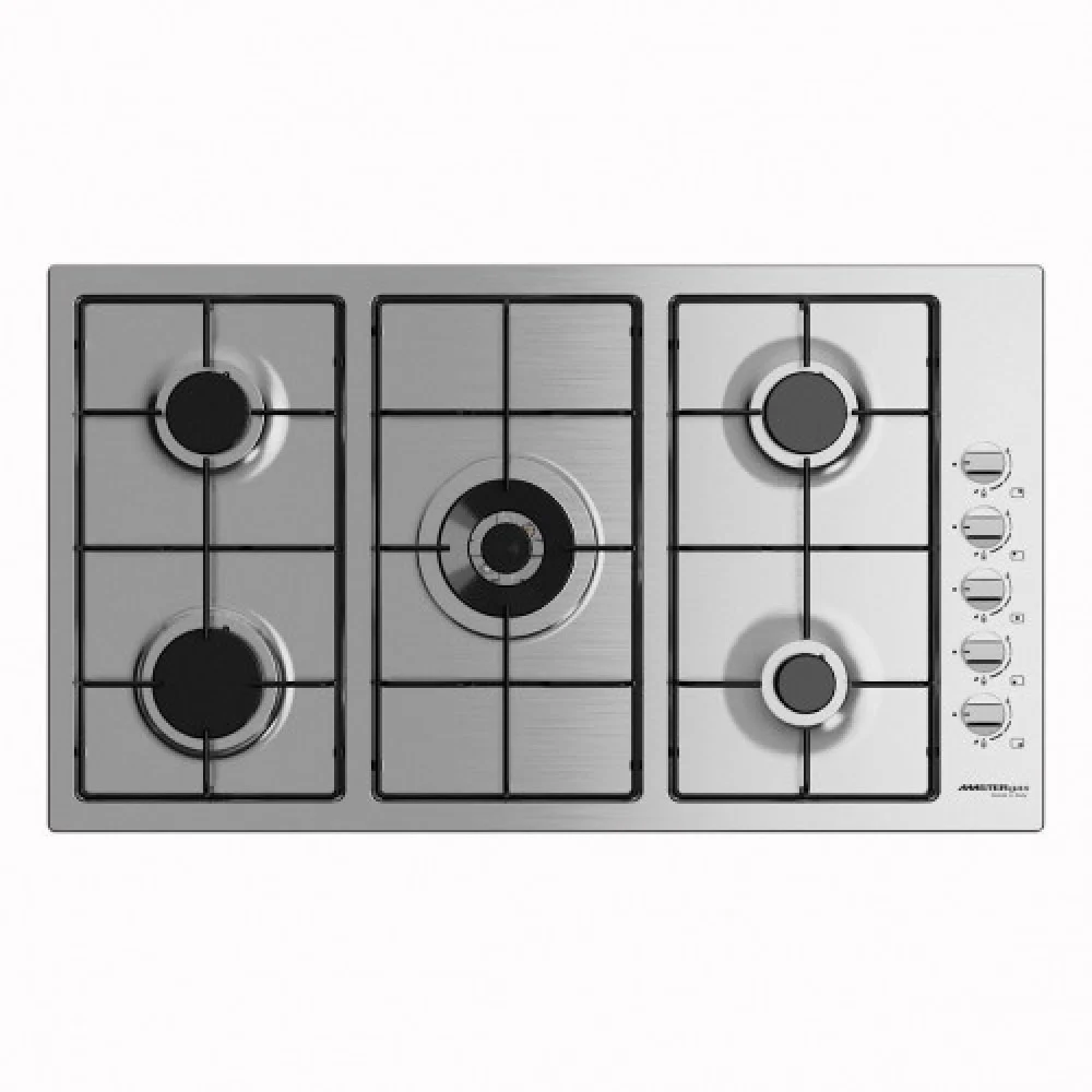 Jv8PCckcLepqz37B9WEDIy6vhv6AdxRhRaNOwD0t.webp ماستر جاز - سطح بلت ان 90 سم إيطالي - 5 شعلات غاز + 1 شعلة ثلاثية - شبك خفيف عريض - صمام أمان - إشعال ذاتي - H95GLEX - الصورة 1