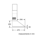 ⁦بوش - شفاط هرمي سلسلة تو 60 سم – ستانلس ستيل – DWP64CC59M⁩ - الصورة ⁦8⁩