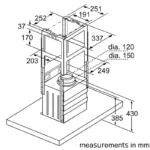 ⁦بوش - شفاط جزيرة 90 سم سلسلة الطرازات Serie 4 ستانلس ستيل - DIB97IM50M⁩ - الصورة ⁦8⁩