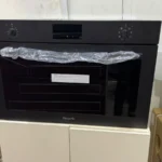 كيتشن نت - فرن كهربائي بلت ان 90 سم أسود - 2 مفاتيح للتحكم + شاشة عرض معلومات الطبخ - 25 لتر - باب آمن للأطفال - باب هيدروليك للإغلاق الناعم - MP2202010