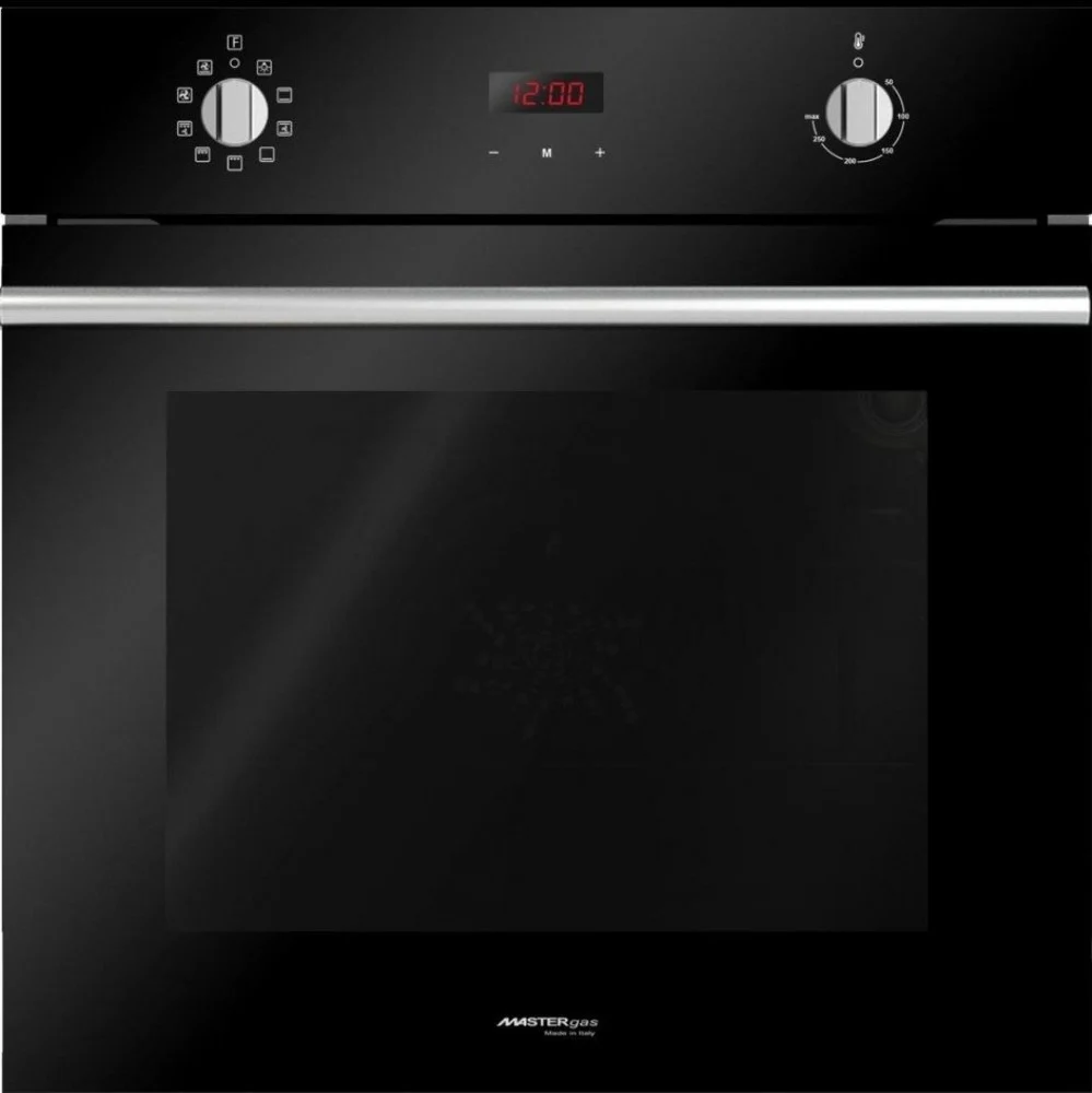 O66E7DX فرن MASTERgas ماستر جاز - بلت ان أسود – 7 برنامج كهرباء – 60 سم – مروحة توزيع + مروحة تبريد - سيخ شواية - إيطالي - O66E7DX - الصورة 1