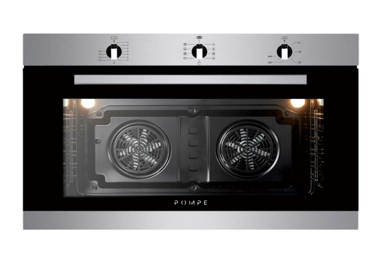 Q4Oeocj7GwlYMj4XRAIvFFd73WNl6l02KcC9tJ1S.webp بومبي - كهربائي مدمج 90 سم . 9 برامج . 3 مفتاح . السعة 125 ليتر . قلاية هوائية . شواية الدجاج . مؤقت ميكانيكي حتى 120 دقيقة . 2مراوح توزيع الحرارة . مروحة تبريد . درجة الحرارة حتى 250 . 2 لمبة داخل الفرن - PO90E92F - الصورة 1