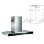 كيتشن نت - شفاط حرف تي بوكس 90سم بقوة شفط قصوى 1250م  الساعة - NT2203012