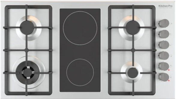 TkWixXLOo42b3WktdJhvkR9tUjQqhJhpLEzuERL3.webp كيتشن برو سطح 6 شعلات منها (4 شعلات غاز + 2 شعله كهرباء سيراميك - عين ثلاثيه اسفل اليسار - صمام امام عند ارتفاع درجة الحرارة - اشعال ذاتى مع كل مفتاح - شبك من الحديد الزهر شدبد التحمل - امان تام لقطع الغاز في حالة اطفاء الشعلة - KP9022/GA - الصورة 1