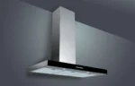 كيتشن لاين – شفاط جداري شكل حرف تي 90 سم – تدفق هواء: 650 م³/ساعة – ضوضاء: 44–62 ديسبل – إضاءة LED – تحكم باللمس – ULISSE-90-650
