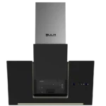 بولم - شفاط زجاجي مائل أسود 90 سم قوة 1200م3/الساعة - تحكم باللمس - تكنولوجيا إيطالية - UNIQA-U-90