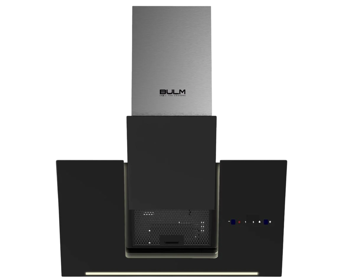 UNIQA-U-90.webp بولم - شفاط زجاجي مائل أسود 90 سم قوة 1200م3/الساعة - تحكم باللمس - تكنولوجيا إيطالية - UNIQA-U-90 - الصورة 1