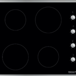 كيتشن برو  سطح 4 شعلات كهرباء سيراميك - تحكم بالمفاتيح ايطالي - زجاج اسود + فريم من الأستنلس استيل - 6 مستويات للطاقه - KP604/VTC