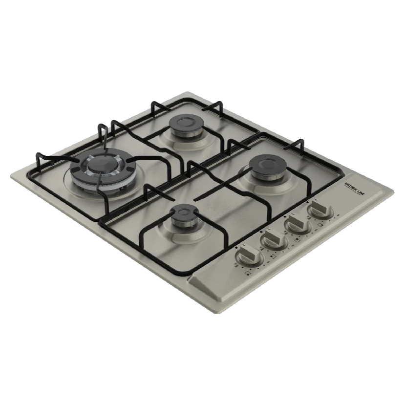 ZP.G4013-سطح-60سم-4-عين-غاز-مع-مفاتيح-جانبية-شبك-إينامل- كيتشن لاين - سطح 60سم 4 عين غاز مع مفاتيح جانبية شبك إينامل - G4013 - الصورة 1