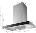 ⁦روبام ROBAM - شفاط حرف T مقاس 90 سم بقوة شفط 1140متر مكعب / ساعه موديل A851⁩ - الصورة ⁦2⁩