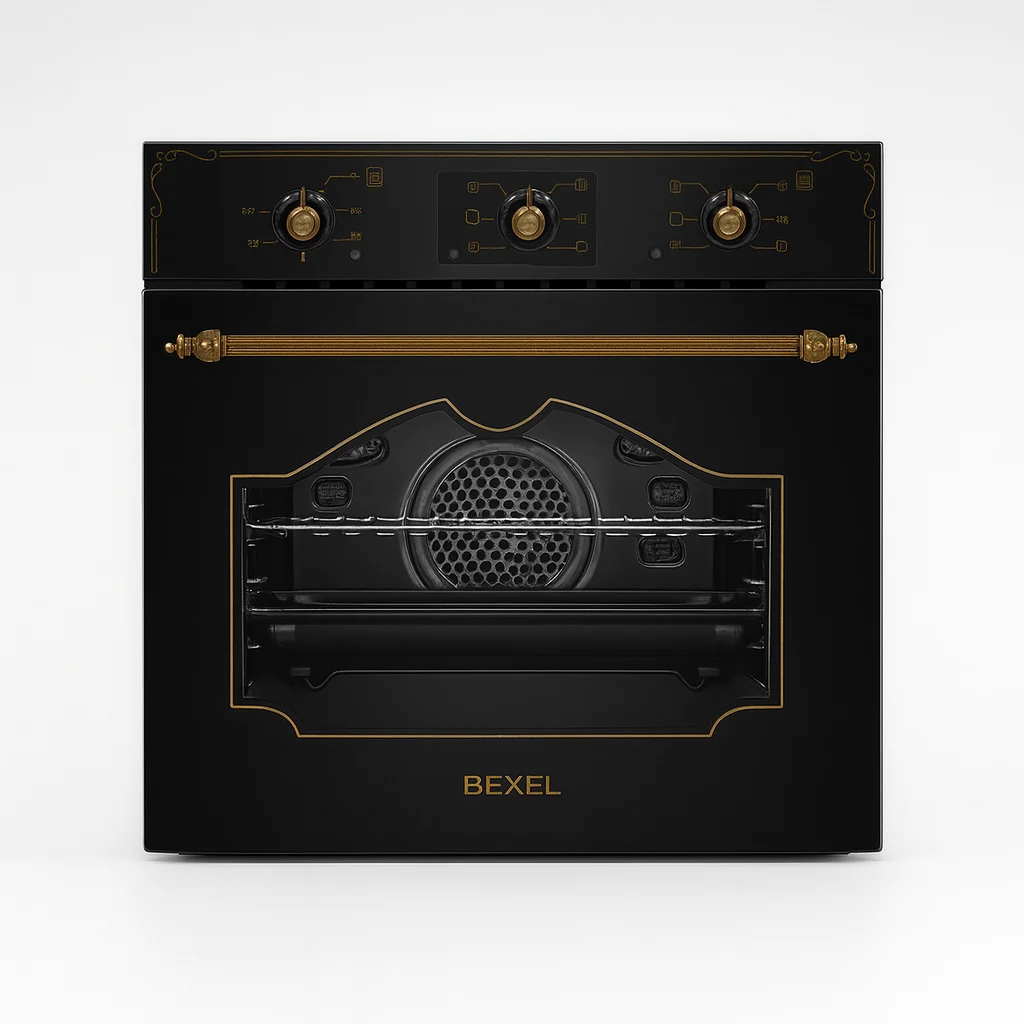 dd33fd44-845e-408a-a40d-bc64f5ef6a8f.webp بيكسل - فرن بلت ان 9 وظائف كهرباء بالكامل - أسود - مفاتيح ومسكات الفرن باللون الذهبي - منبه ومؤقت مروحة تبريد مروحة توزيع الحرارة بلد المنشأ : تركيا - 11-BE10-BR - الصورة 1