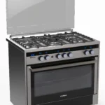 هيونداي - فرن فري ستاند استيل سلفر قياس 90*60 س برو ليد 5عيون من ماركة ساباف الإيطالية تتضمن ثلاث عيون تربل كبيرة(ثلاثية)