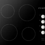 بومبي - سطح كهرباء 60 سم 4 عیون زجاج سیرامیك أسود التحكم بالمفتاح - أمان - 9 مستویات للحرارة - مفاتیح جانبیة ایطالي - P60VK