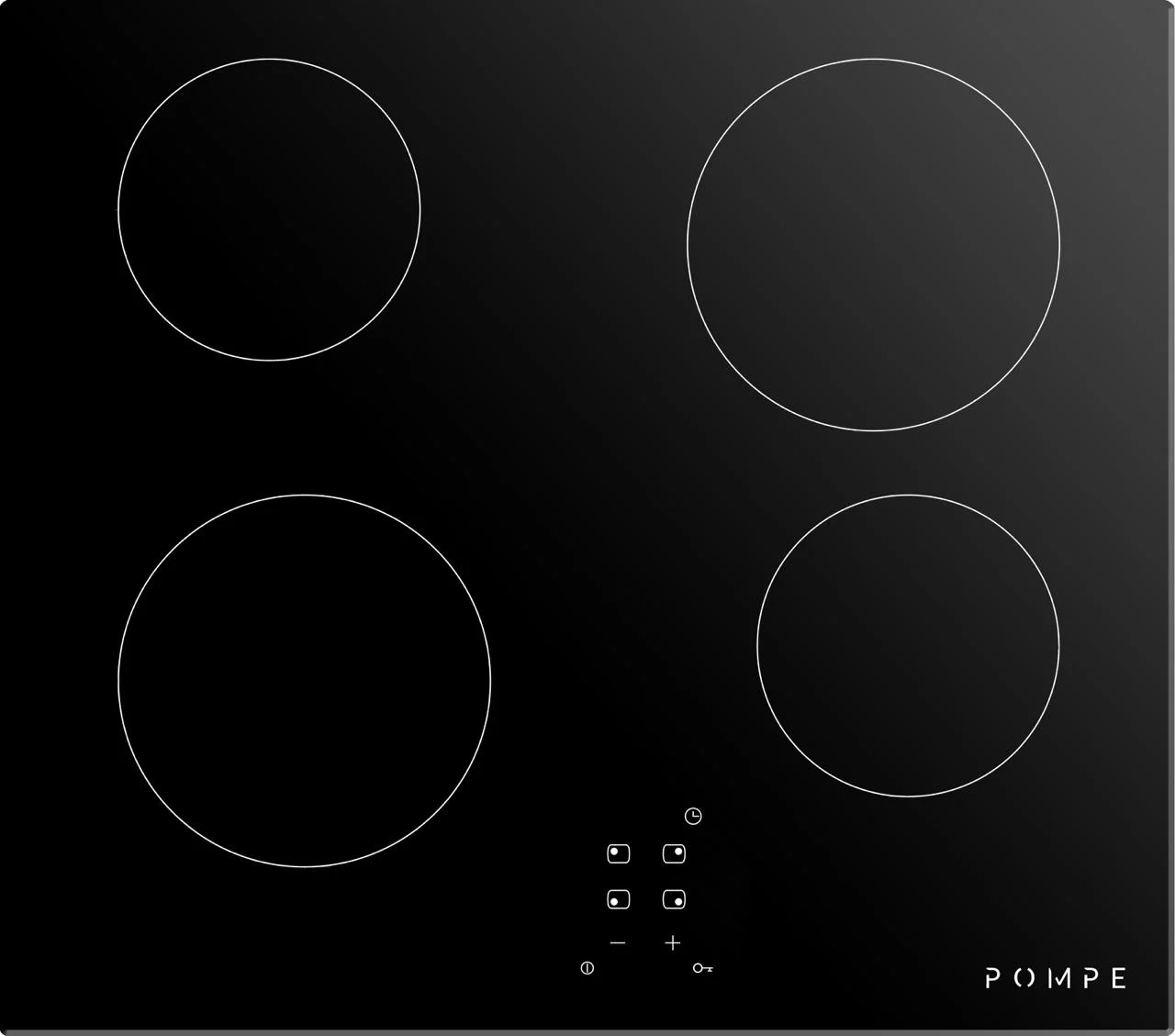 jPEO1sOvImcLd97Khb3E15LAXLUfTlhM4lGa0Qzw.webp بومبي - سطح كهرباء 60 سم 4 عیون زجاج سیرامیك أسود التحكم أمامي باللمس - أمان - قفل أطفال - مؤقت التحكم بمستوى الحرارة ایطالي - P60VT - الصورة 1