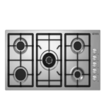 جنرال سوبريم بلت ان - سطح 5 شعلات غاز - شبك ثقيل صمام امان اشعال ذاتي ستانلس ستيل– 90 سم – إيطالي: GSH905IGCM