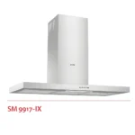 سيمفر - شفاط حرف تي 90 سم أستيل - قوة سحب الهواء: 850 متر مكعب في الساعة (m³/h) - فلتر قابل للغسل في غسالة الصحون فلتر كربوني لتنقية الروائح - SM 9917 -IX