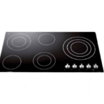 فلوجور - سطح 5 عيون كهرباء فيتروسيراميك 90 سم - 9 مستويات للتحكم بدرجة الحرارة - عين كبيرة جانبية - تحكم بالمفاتيح - صناعة ايطالية - K-FUVCRSP901